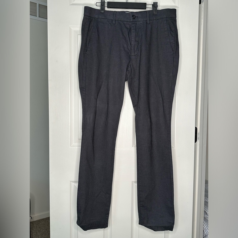 Mens Gap grey twill pants 34x32 skinny